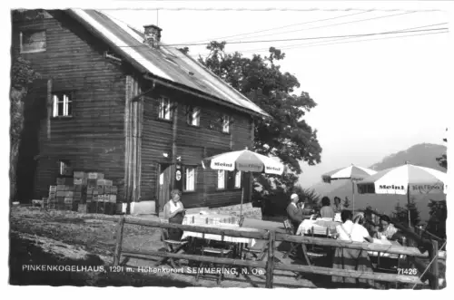 AK, Semmering, Niederösterreich, Pinkenkogelhaus, belebt, um 1961
