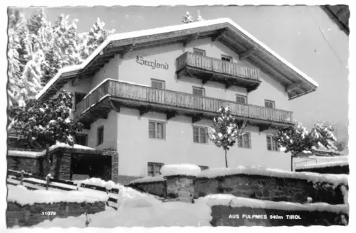 AK, Fulpmes, Tirol, Pension Bergland, Winteransicht, 1965