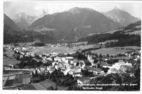 AK, Kötschach-Mauthen, Kärnten, Ansicht gegen Karnische Alpen, um 1965