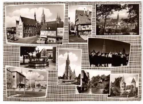 AK, Ulm, neun Abb., gestaltet, um 1970