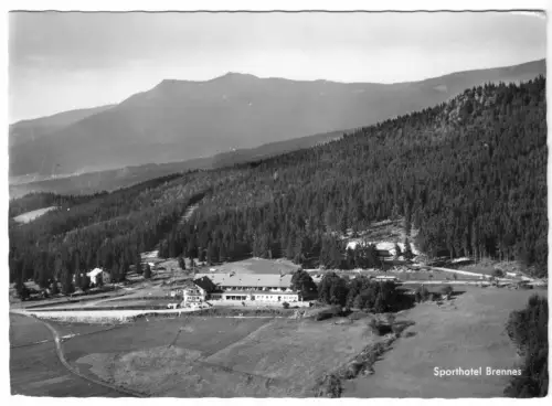 AK, Bayer. Eisenstein, Sporthotel Brennes, Luftbildansicht, 1966