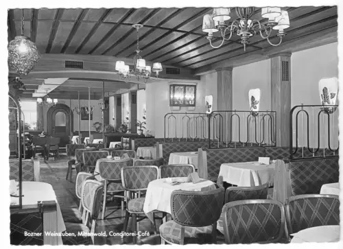 AK, Mittenwald Obb., Bozner Weinstuben, Café, Gastraum, um 1965