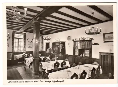 AK, Offenburg Baden, Hotel Drei-Könige, Grimmelshausen-Stube, um 1958