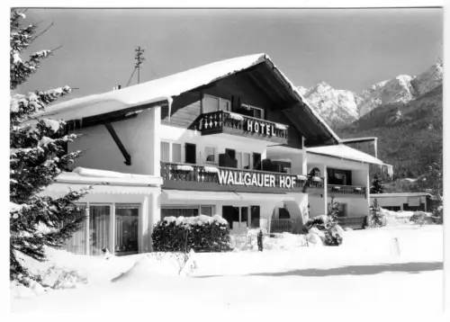 AK, Wallgau b. Garmisch-Partenkirchen, Hotel Wallgauer-Hof, um 1970