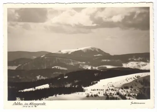 AK, Münstertal, Belchen im Schwarzwald, Echtfoto, Handabzug, um 1958