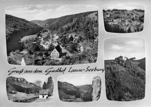 AK, Seeburg b. Urach, Gasthof Lamm, fünf Abb., um 1970