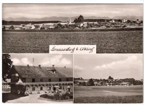 AK, Lorenzenberg b. Aßling, drei Abb., 1963