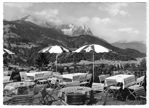 AK, Garmisch-Partenkirchen, Café-Restaurant "Schöne Aussicht", um 1960