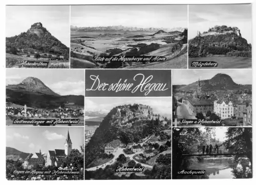 AK, Der schöne Hegau, acht Abb., um 1965