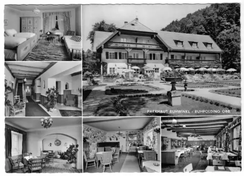 AK, Ruhpolding Obb., Parkhaus Ruhwinkl, sechs Abb., um 1968