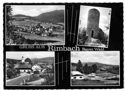 AK, Rimbach Bayer. Wald, vier Abb., gestaltet, 1968