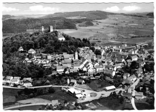 AK, Falkenstein Bayer. Wald, Luftbildansicht, 1968