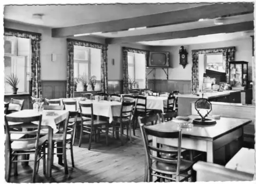 AK, Oberspitzenbach Post Oberwinden, Gasthaus Zum Hirschen, Gastraum, 1984