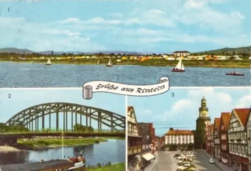 AK, Rinteln Weser, drei Abb., 1965