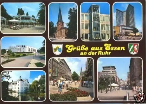 AK. Essen, Grüsse aus Essen, acht Abb., ca. 1980