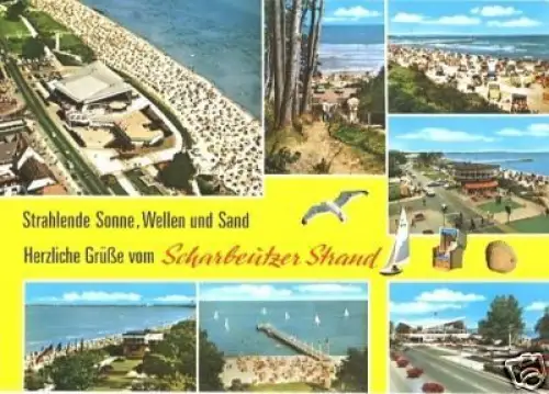 AK, Grüße vom Scharbeutzer Strand, sieben Abb., 1979
