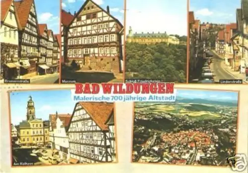 AK, Bad Wildungen, sechs Abb., Altstadt, 1980