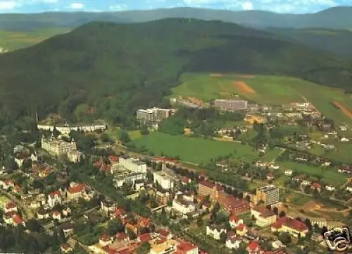 AK, Bad Wildungen, Luftbild, Kurviertel, ca. 1980