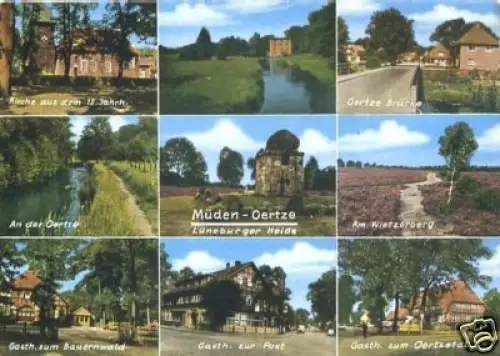 AK, Müden - Oertze, Lünenburger Heide, neun Abb., 1973
