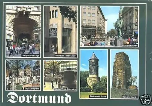 AK, Dortmund, sieben Abb., ca. 1990