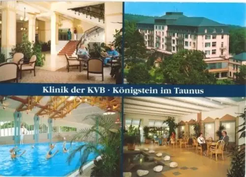 AK, Königstein Ts., Klinik der KVB, vier Abb., um 1995