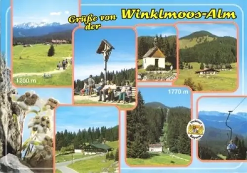 AK, Reit im Winkl, sieben Abb., Winklmoosalm, 1999