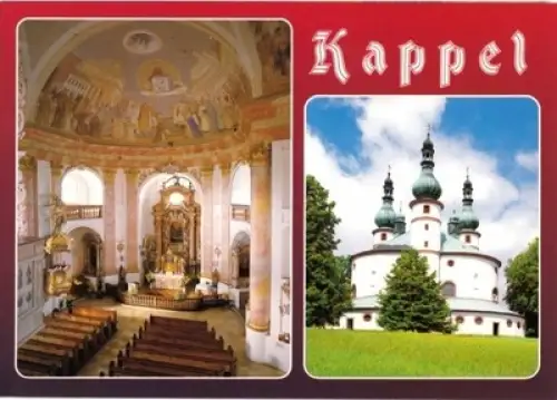 AK, Wallfahrtskirche Die Kappel, zwei Abb., um 1988