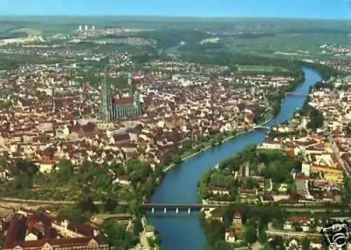AK, Ulm, Luftbildansicht, ca. 1970