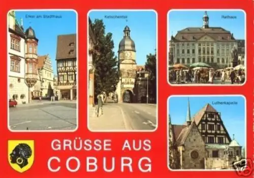 AK, Coburg, vier Abb., ca. 1980