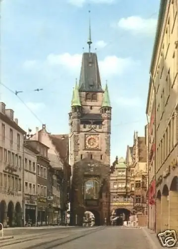AK, Freiburg im Breisgau, Martinstor, 1958