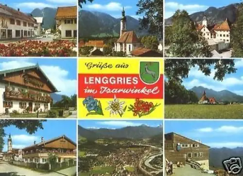 AK, Lenggries, acht Abb., gestaltet, ca. 1981