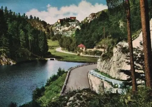 AK, Pottenstein Fränk. Schweiz, Blick zur Burg, 1980