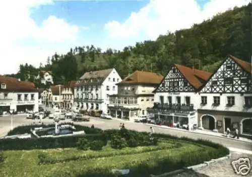 AK, Bad Berneck Fichtelgeb., Straßenpartie, 1961