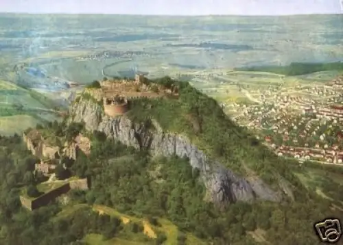 AK, Singen Hohentwiel, Luftbild 2, ca. 1976