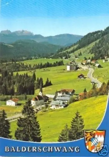 AK, Balderschwang, Teilansicht, Wappen, 1983