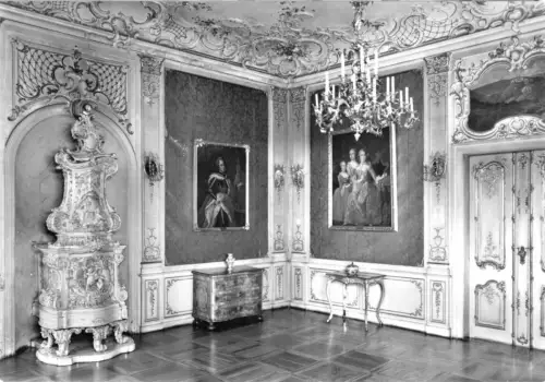AK, Rudolstadt Thür., Staatl. Museen Heidecksburg, Goldener Salon, 1976