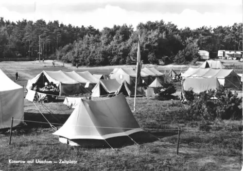 AK, Koserow auf Usedom, Zeltplatz, 1968