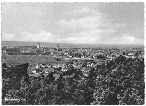 AK, Halberstadt, Gesamtansicht, 1962