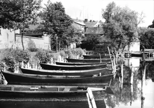 AK, Lychen, Fischerkähne am Malerwinkel, 1973