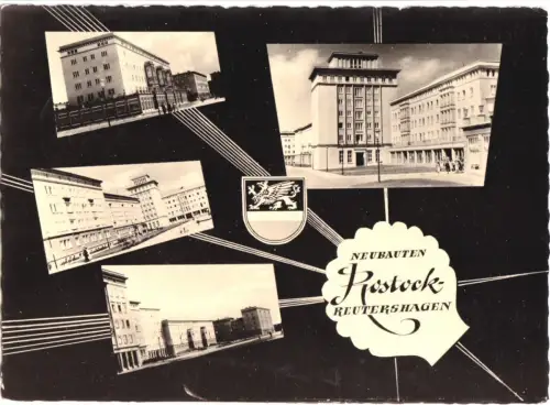 AK, Rostock Reutershagen, vier Abb., 1961