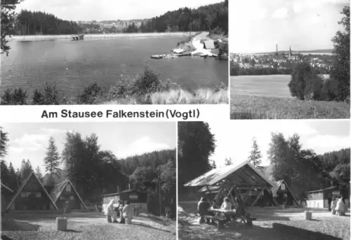 AK, Falkenstein Vogtl., Am Stausee, vier Abb., 1979