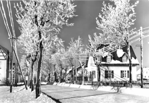 AK, Reitzenhain Erzgeb., winterl. Straßenpartie, 1978
