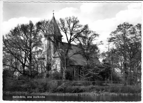 AK, Berlin Britz, Alte Dorfkirche, um 1968