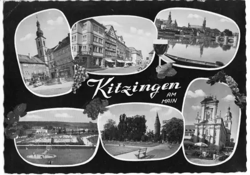AK, Kitzingen Main, sechs. Abb., gestaltet, 1964