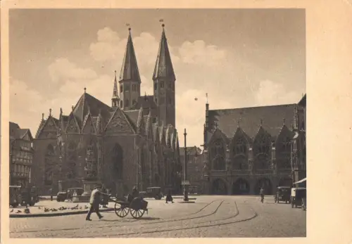 AK, Braunschweig, Altstadtmarkt, um 1940