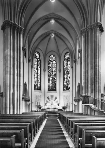 AK, Berlin Wilmersdorf, Kath. Kirche St. Ludwig, Innenansicht, um 1961