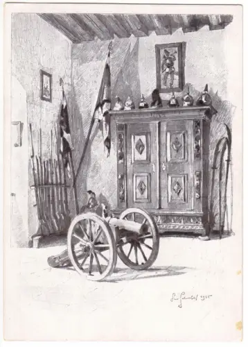 AK, Spalt, OT Wernfels, Jugenderholungsheim Burg Wernfels, Waffensaal, um 1938