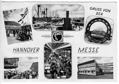 AK, Hannover, Hannover-Messe, sechs Abb., gestaltet, 1962