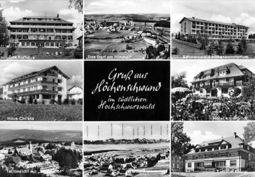 AK, Höchenschwand, südl. Hochschwarzwald, acht Abb., gestaltet, um 1970