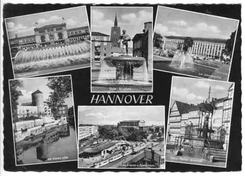 AK, Hannover, sechs Abb., 1965